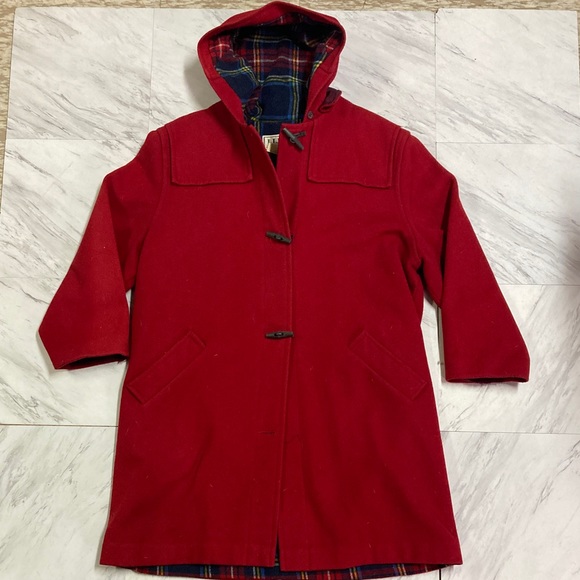 L.L. Bean Jackets & Blazers - Vintage LL bean red wool duffle coat